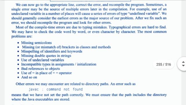 Errors and Exceptions | Types of Error | Java Balaguruswamy audiobook смотреть онлайн
