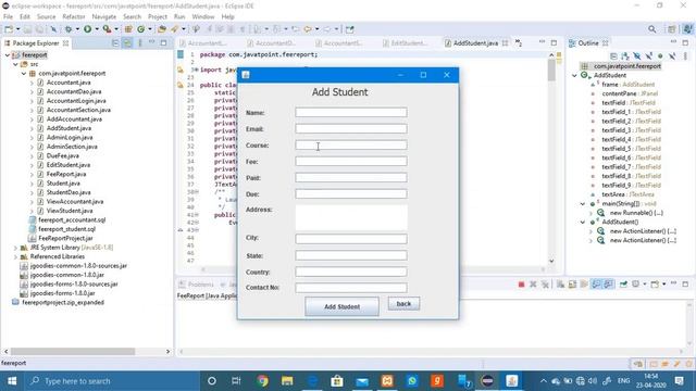 Hostel Management System(Fee Report) Project in Java смотреть онлайн