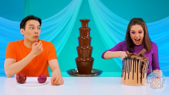 Шоколадное фондю Челлендж #1 | Шоколадный Фонтан от Multi DO Fun Challenge смотреть онлайн