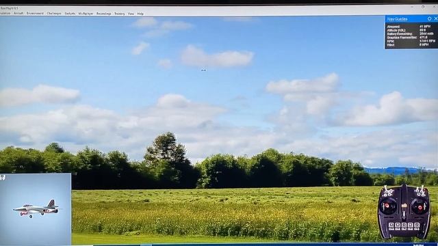 First flight of the E-Flight Habu STS Smart Trainer in RealFlight 9.5 смотреть онлайн