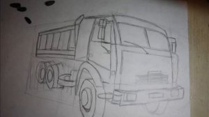 как нарисовать камаз поэтапно