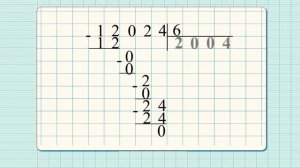 Тема 41. Письменное деление многозначного числа на однозначное число вида 12 024 : 6