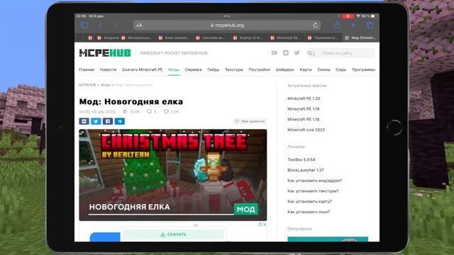 КАК скачать моды в майнкрафт на айфон/айпад в 2023 году? | MINECRAFT PE/BE смотреть онлайн