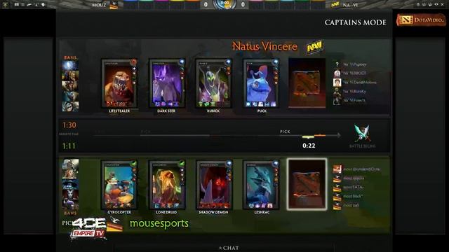Na'Vi vs. MOUZ @ TD4 Groups смотреть онлайн