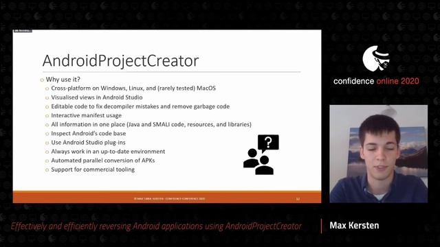 CONFidence 2020: Effectively and efficiently reversing Android applications (Max ‘Libra’ Kersten) смотреть онлайн