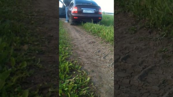 Звук выхлопа Stinger на Приоре.