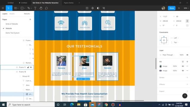 Design Testimonial Layout page in responsive website with Figma Class No-11 смотреть онлайн
