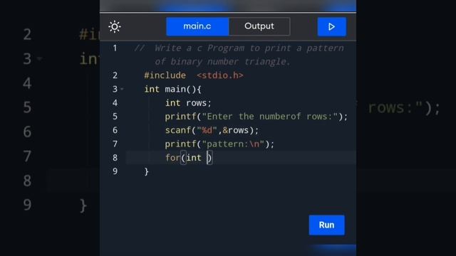 How to write a c Program to print a pattern of binary number triangle. смотреть онлайн