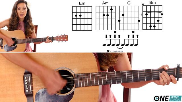 "Malibu" by Miley Cyrus - Guitar Tutorial/Lesson смотреть онлайн