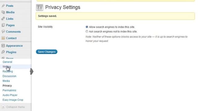 29-Using Privacy and Update Services to ping Search Engines-WordPress Tutorial v3.4 смотреть онлайн
