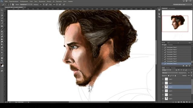 РИСУНОК ДОКТОР СТРЕНДЖ В Photoshop / Drawing Doctor Strange in Photoshop | SPEEDPAINT смотреть онлайн
