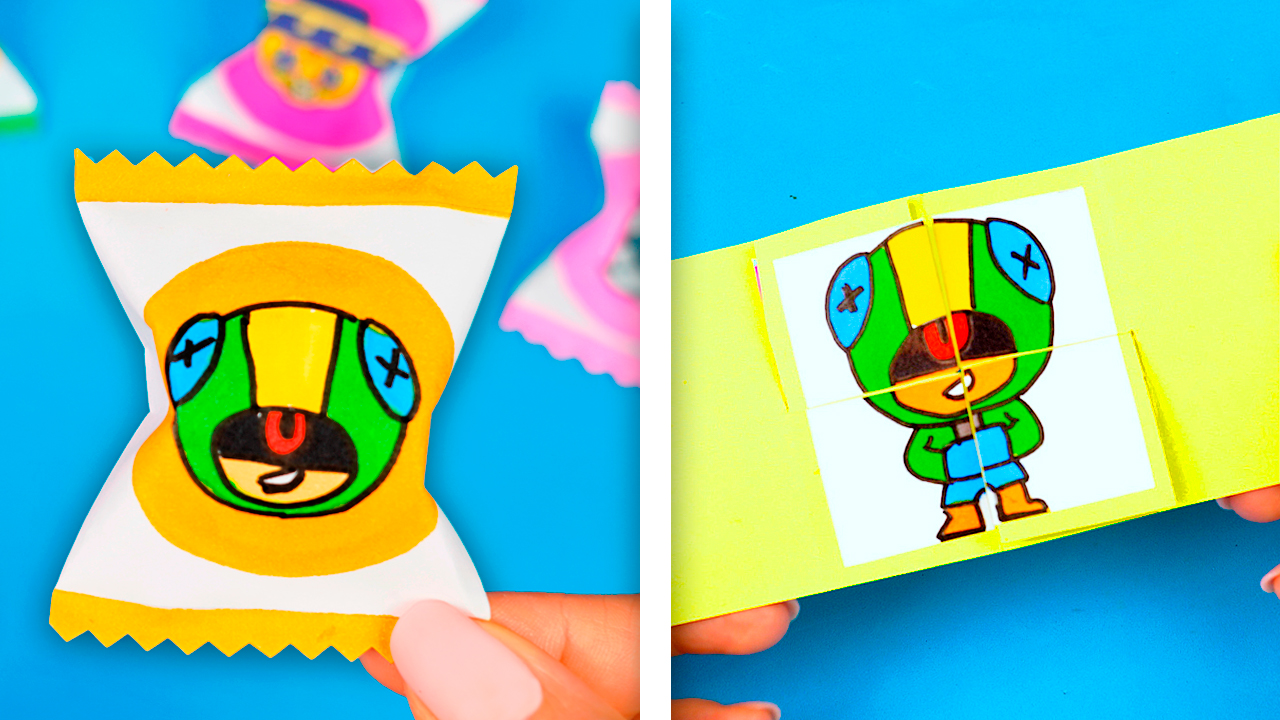 DIY Бумажные сюрпризы Бравлы! Как сделать коробку из бумаги своими руками Лайфхаки для школы смотреть онлайн