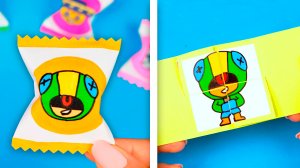 DIY Бумажные сюрпризы Бравлы! Как сделать коробку из бумаги своими руками Лайфхаки для школы