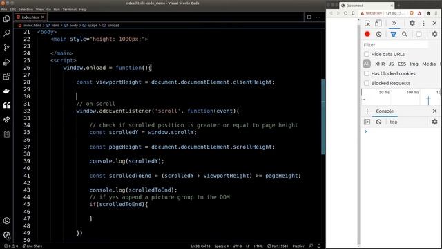 Ep13 - Infinite Scrolling Effect in JavaScript смотреть онлайн