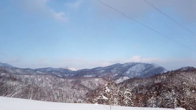 о. Сахалин. Поездка на снегоходах по Холмскому шоссе на Мицульский хребет смотреть онлайн