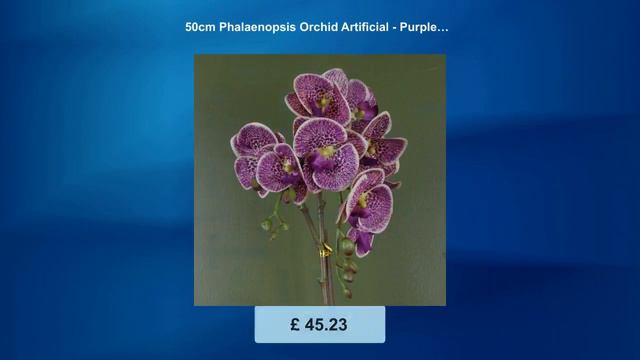 50cm Phalaenopsis Orchid Artificial - Purple Leopard - Gold Pot смотреть онлайн