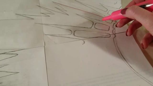 Новый купальник. Наносим рисунок на выкройку. New leotard. Drawing on the pattern. смотреть онлайн