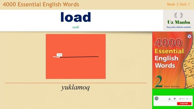 4000 Essential English Words 2 Unit 1 inglizcha lug'at смотреть онлайн