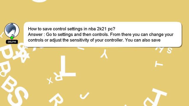 How to save control settings in nba 2k21 pc? смотреть онлайн
