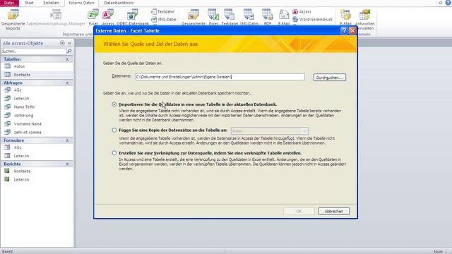 Datenbanken mit Microsoft Access Lernen 5 – Externe Daten aus Excel Importieren смотреть онлайн