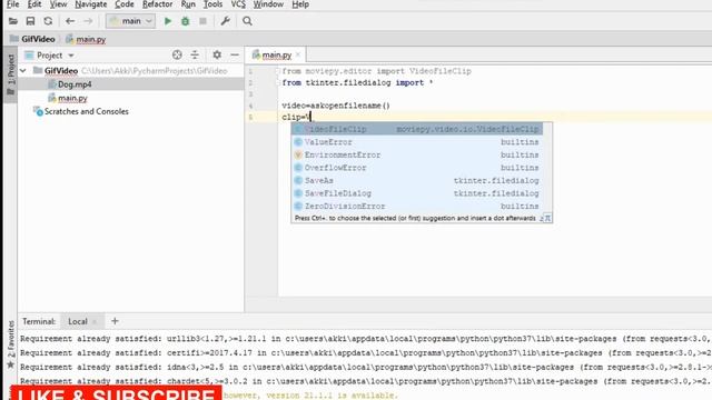 Video into GIF in python - moviepy - make MP4 MOV into GIF - VideoFileClip @CodeCompileRun смотреть онлайн