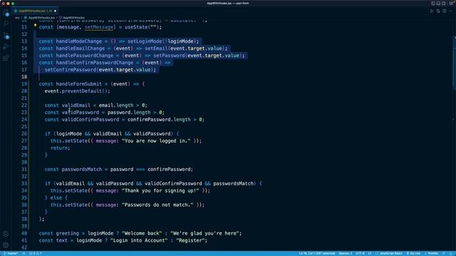 React Masterclass #172 - Writing Function for Handling Form Submit смотреть онлайн