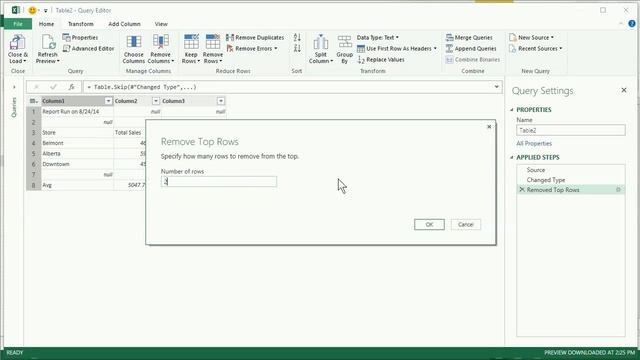 Remove Top Rows & Promote Headers - Simple Toolbar Transformations - Power Query Jumpstarter смотреть онлайн
