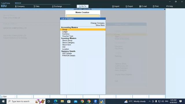 About Balance Sheet in Tally Prime | GIT Education смотреть онлайн