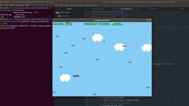 Game Airplane Missile using Python3 смотреть онлайн