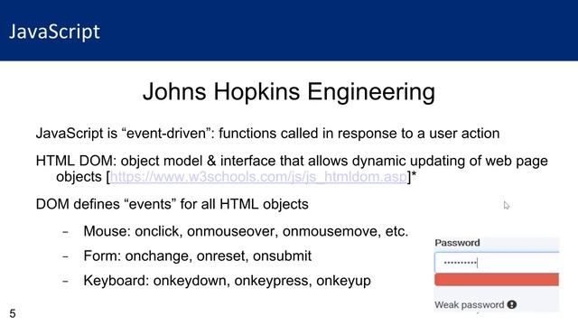 JHU Spring 2018 Module 2 Lecture Video - JavaScript XSS смотреть онлайн