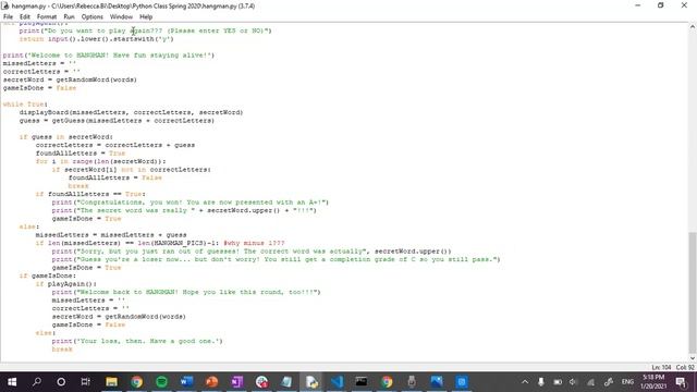Hangman working in raw python form!! смотреть онлайн