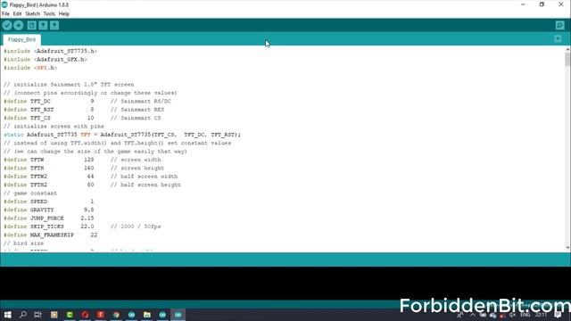 Flappy Bird game on Arduino 1.8" ST7735 смотреть онлайн