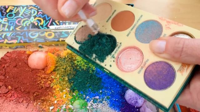 Stranger Things Slime ASMR - Mixing Makeup Eyeshadow Into Satisfying Slime Video смотреть онлайн