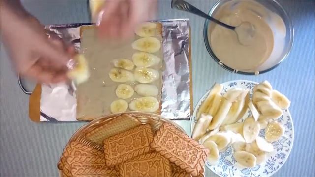 ТОРТ С БАНАНОВОЙ НАЧИНКОЙ БЕЗ ВЫПЕЧКИ смотреть онлайн