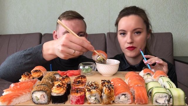 МУКБАНГ РОЛЛЫ СУШИ | MUKBANG ROLLS SUSHI смотреть онлайн
