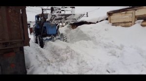 На что способен Трактор Т40АМ с отвалом ?!