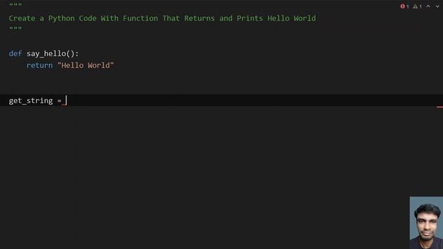 Create a Python Code With Function That Returns and Prints Hello World смотреть онлайн