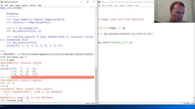 Python Basics Tutorial Numpy Save and Load Function смотреть онлайн
