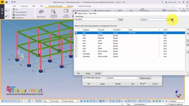 Numbering Object and View Filter (Tekla Part 6) смотреть онлайн