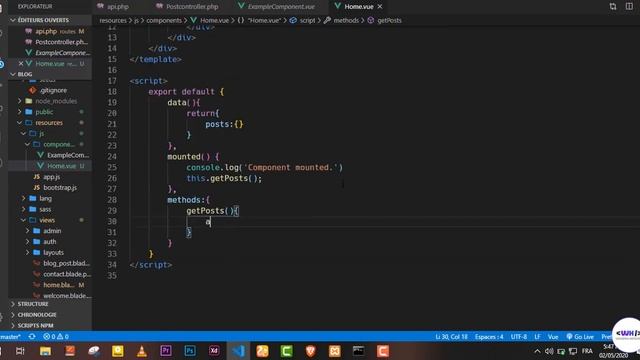 الدرس العاشر - استرجاع البيانات with vue js (laravel + vue js ) смотреть онлайн