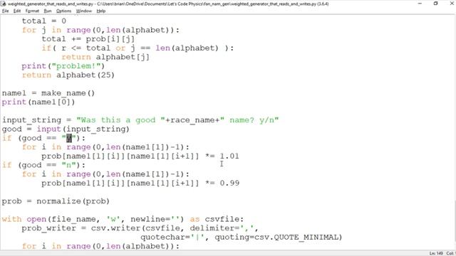 Fantasy Name Generator with Machine Learning - 4. Giving the Computer Feedback смотреть онлайн