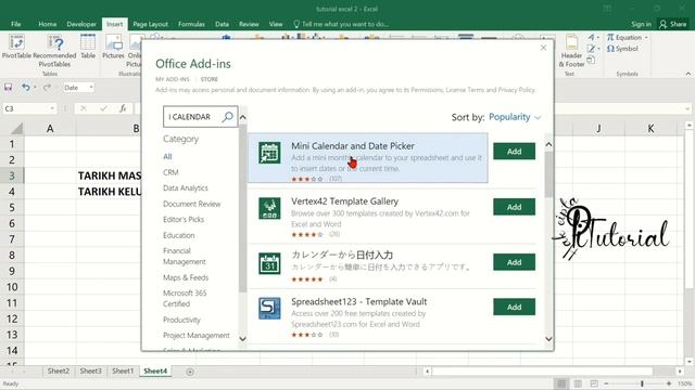 Cara Guna Date Picker Calender Dalam Excel смотреть онлайн