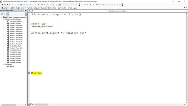 Como copiar um intervalo de células como imagem através do VBA no Excel смотреть онлайн