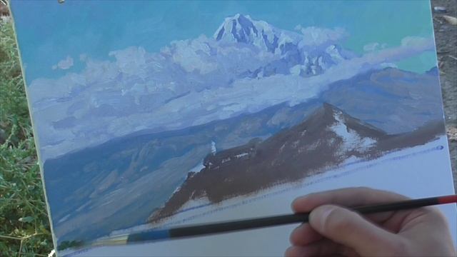 Этюд. Арарат. Армения. Художник Артём Пучков. Часть 1-я. смотреть онлайн