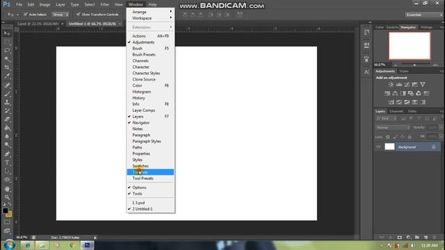 Cara Menampilkan Character, Brush, Timeline, Navigator, History, Properties dan Styles Di PS смотреть онлайн