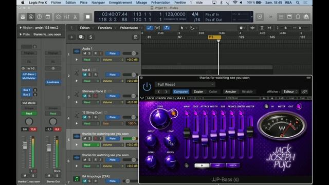 WAVES JJP BASS PLUGIN test and review смотреть онлайн