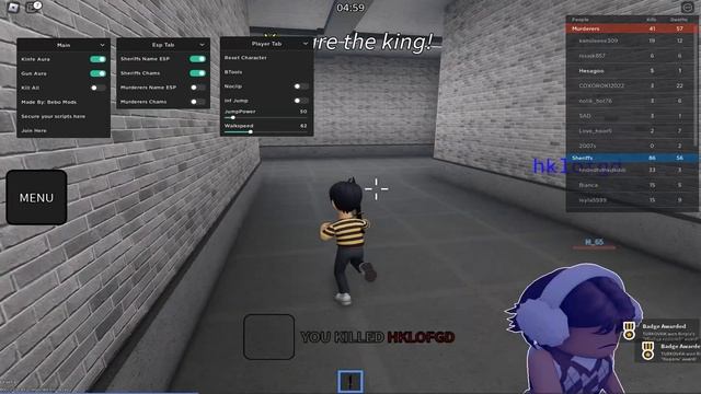 ?? NEW GUI Murderers vs Sheriffs SCRIPT ROBLOX 2023 *BeboMods* | KILL ALL | KNIFE AURA | ESP | ?? смотреть онлайн