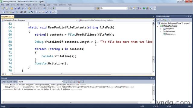 Debug and Trace class in C# смотреть онлайн