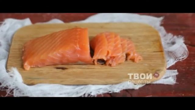 Канапе с семгой. Отличная закуска к праздничному столу. смотреть онлайн