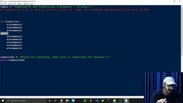 Indentation | If Else Statements in Python [Conditional Statements] смотреть онлайн